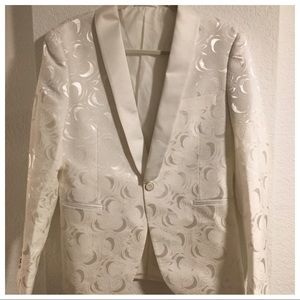 William & David White Brocade Smoking Jacket